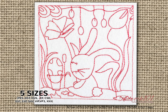 A First Look at Easter Egg and Bunny Lineart for Embroidery