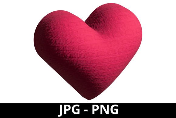 An Embroidery Designer’s Review: 3d Rendered Pink Heart Cross Stitch