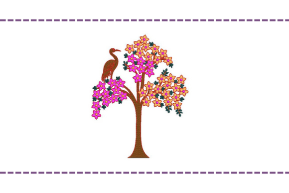Bird on Tree Embroidery for Cozy, Artistic Products