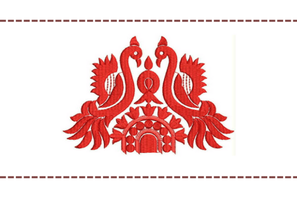 Evaluating the Peacock Patch Element Embroidery Design