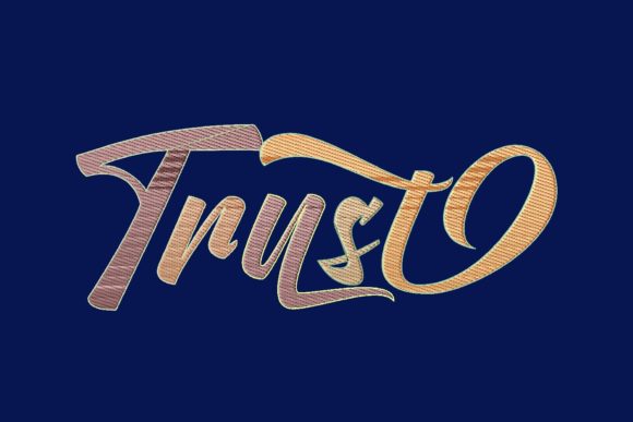 Evaluating the Trust Colorful Lettering Embroidery Design for Your Shop