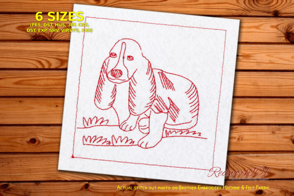 Puppy Basset Hound: An Embroidered Product Review for Craft Fair Success